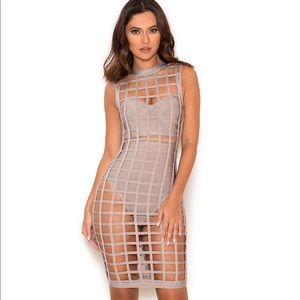 House of CB London Grey Cage Dress “Thyda”